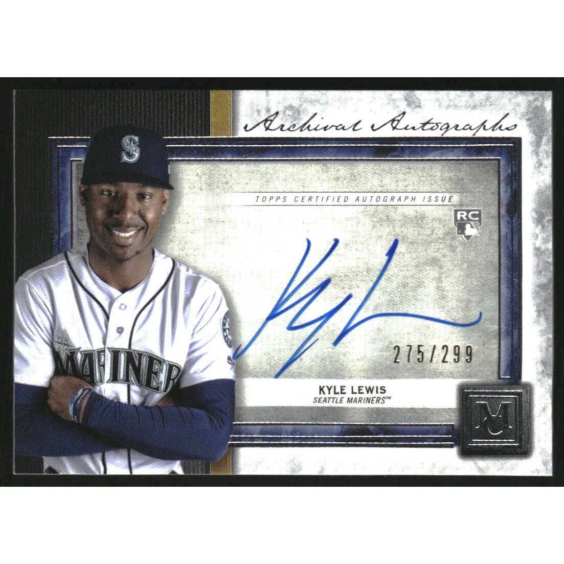 2020 Topps Museum Collection Archival Autographs #AAKL Kyle Lewis