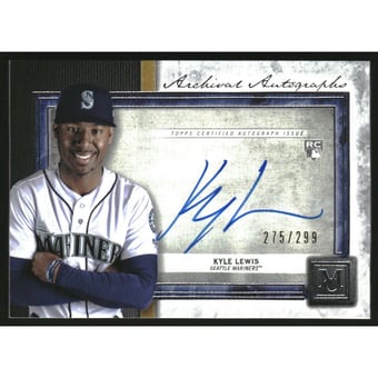 2020 Topps Museum Collection Archival Autographs #AAKL Kyle Lewis