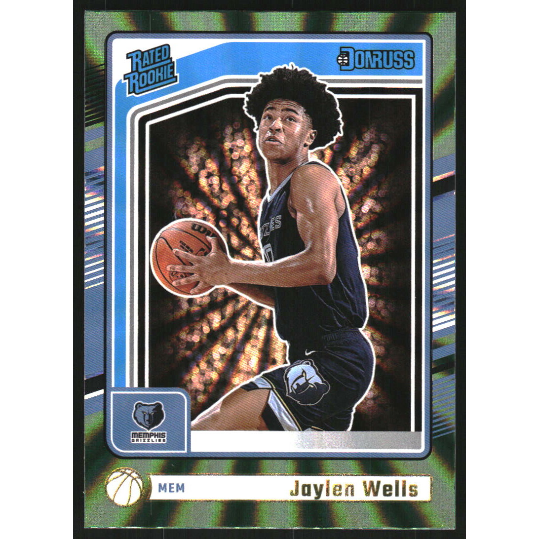 2024-25 Donruss Holo Green Laser #245 Jaylen Wells RR