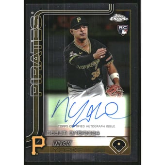 2025 Topps Chrome Update Rookie Debut Autographs #CRDANY Nick Yorke