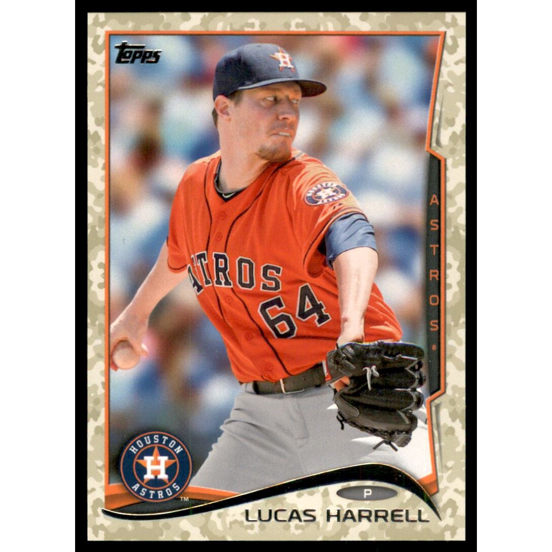 2014 Topps Camo #419 Lucas Harrell. rookie card picture