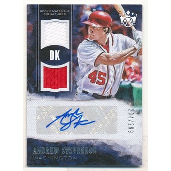 2018 Diamond Kings DK Rookie Materials Signatures #47 Andrew Stevenson/299