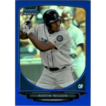 2013 Bowman Chrome Draft Draft Picks Blue Refractors #BDPP105 Austin Wilson