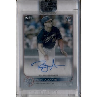 2022 Topps Clearly Authentic Autographs #CAARA Riley Adams