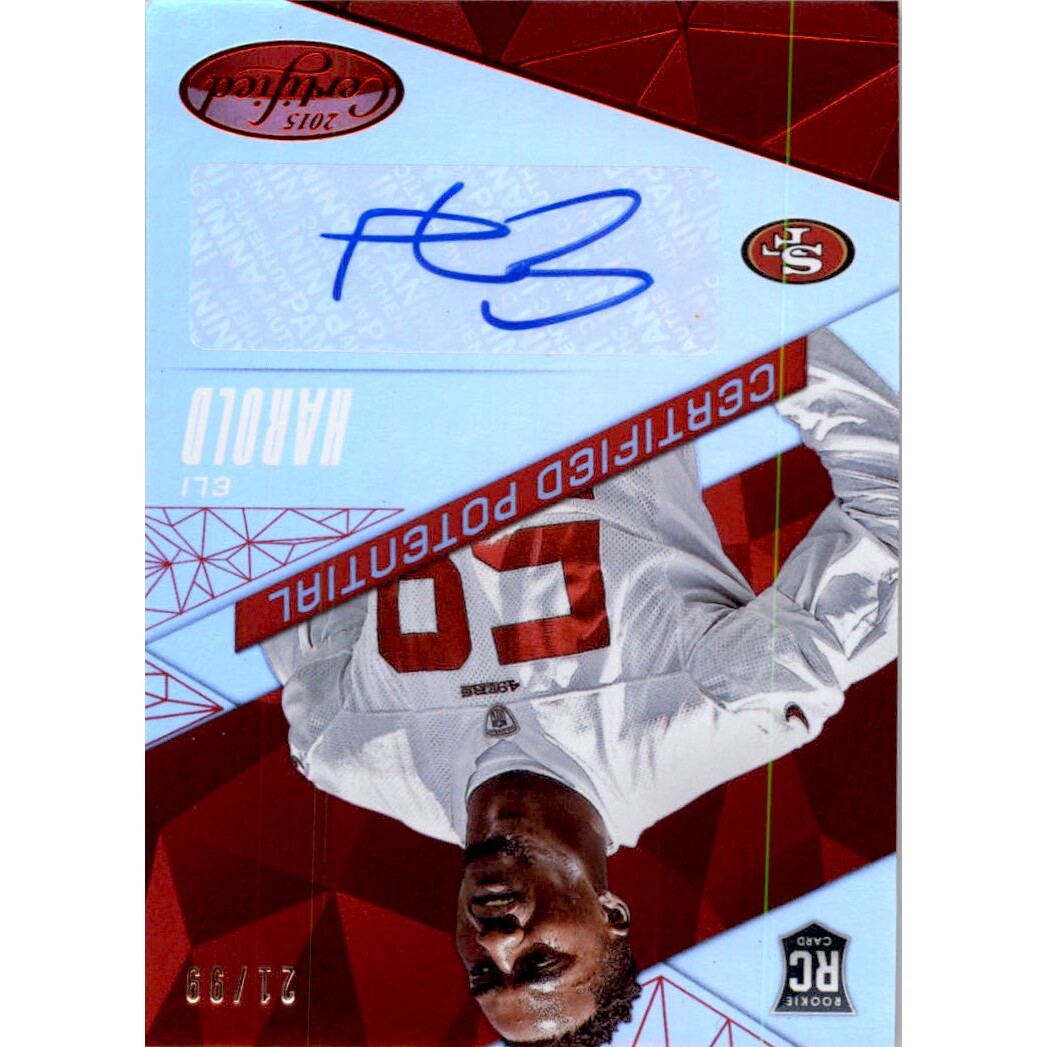 2015 Certified Potential Autographs Mirror Red #CPEH Eli Harold/99
