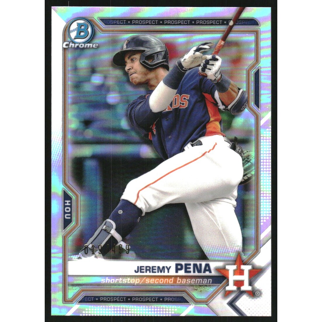 2021 Bowman Chrome Prospects Refractors #BCP11 Jeremy Pena