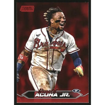 2024 Stadium Club Red Foil #100 Ronald Acuna Jr.