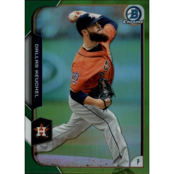 2015 Bowman Chrome Green Refractors #154 Dallas Keuchel