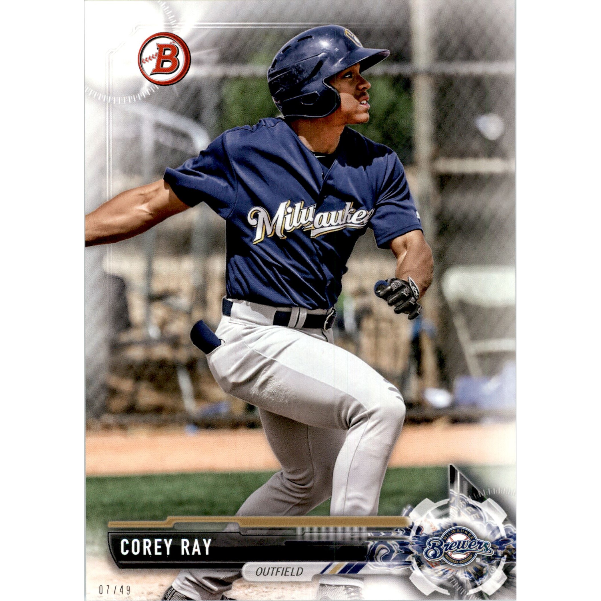 2017 Bowman Draft 5x7 #BD98 Corey Ray. rookie card picture