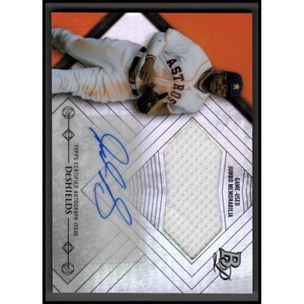 2014 Bowman Platinum Jumbo Relic Autographs Refractors #AJRDD Delino DeShields