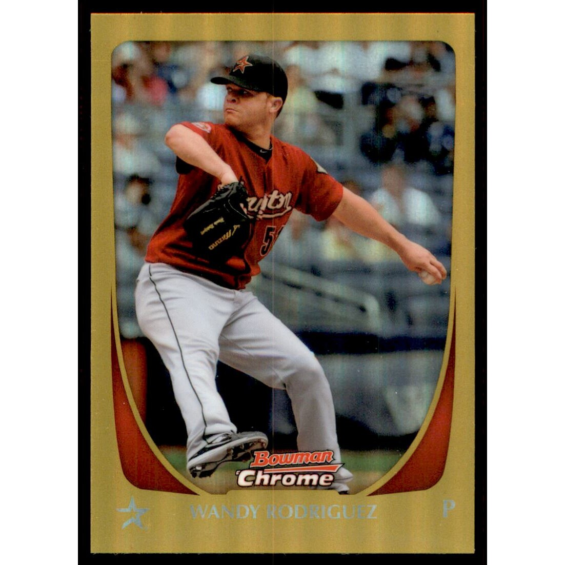 2011 Bowman Chrome Gold Refractors #142 Wandy Rodriguez. rookie card picture