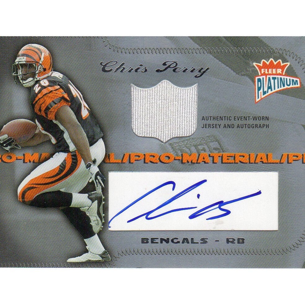2004 Fleer Platinum Pro Material Jerseys Autographs #PMCP Chris Perry/394