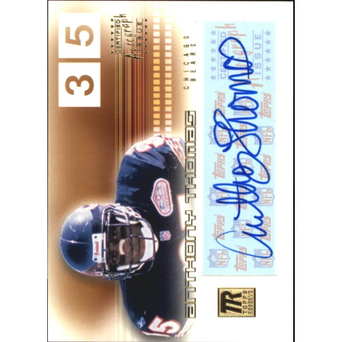 2002 Topps Reserve Autographs #RAAT Anthony Thomas F. rookie card picture