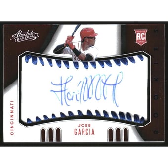 2021 Absolute Rookie Baseball Material Signatures Blue #154 Jose Garcia