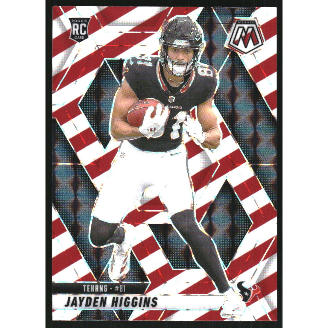 2025 Panini Mosaic Mosaic Red and White Stripe #346 Jayden Higgins