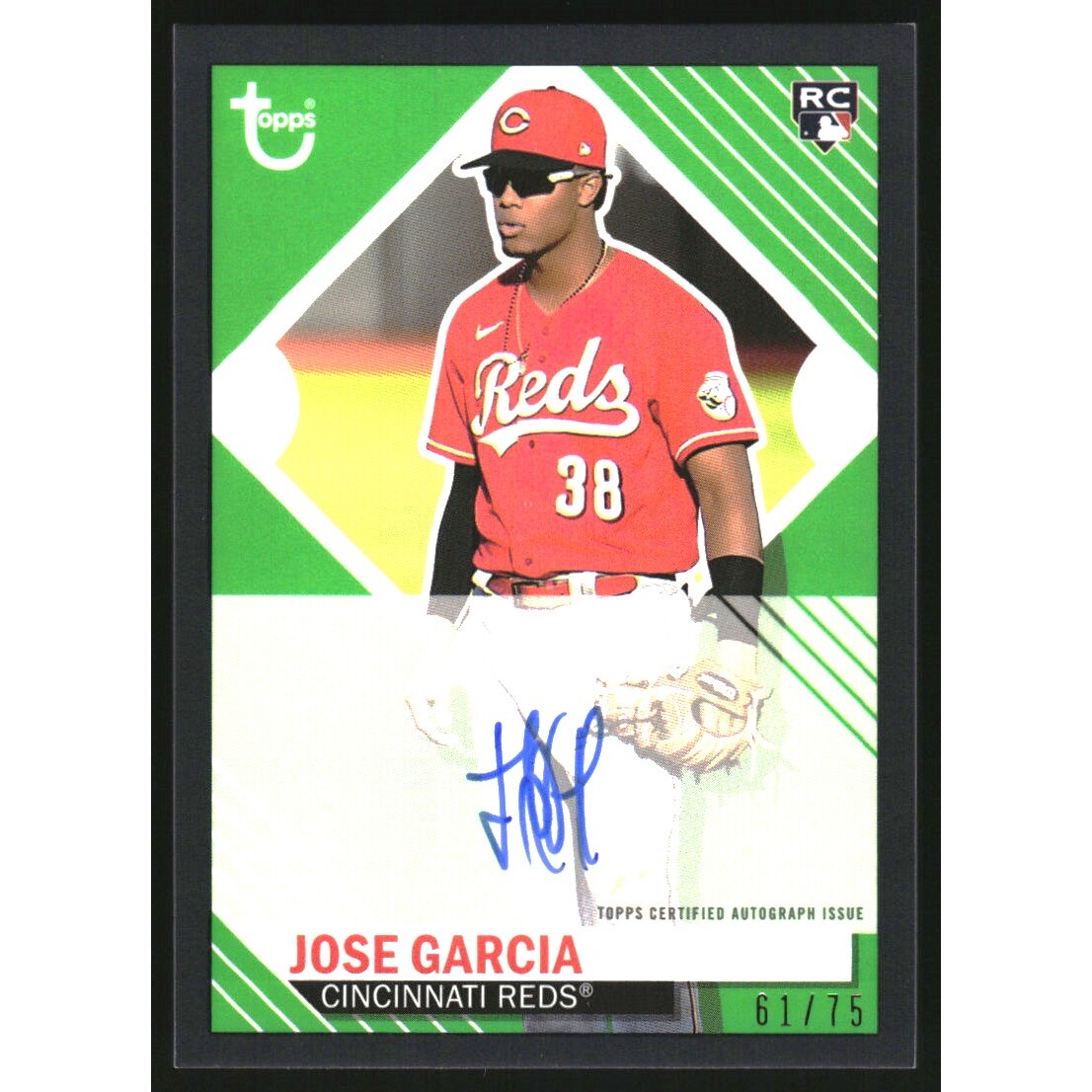 2021 Topps Brooklyn Collection Autographs Black #BKAJG Jose Garcia