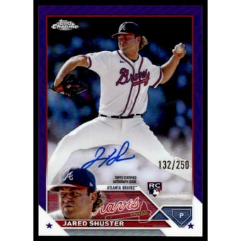 2023 Topps Chrome Rookie Autographs Purple Refractors #RAJS Jared Shuster