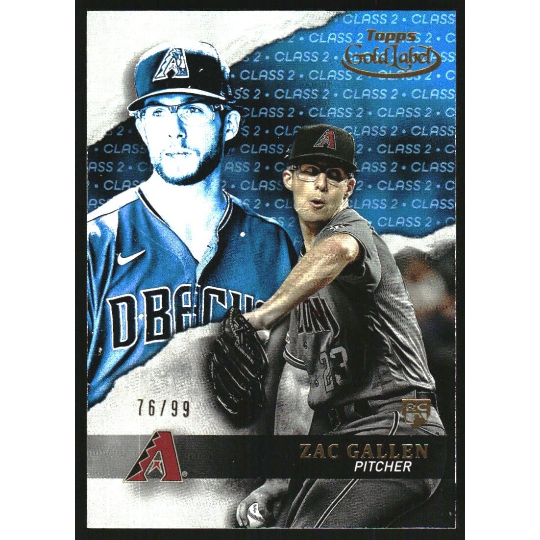 2020 Topps Gold Label Class 2 Blue #77 Zac Gallen. rookie card picture