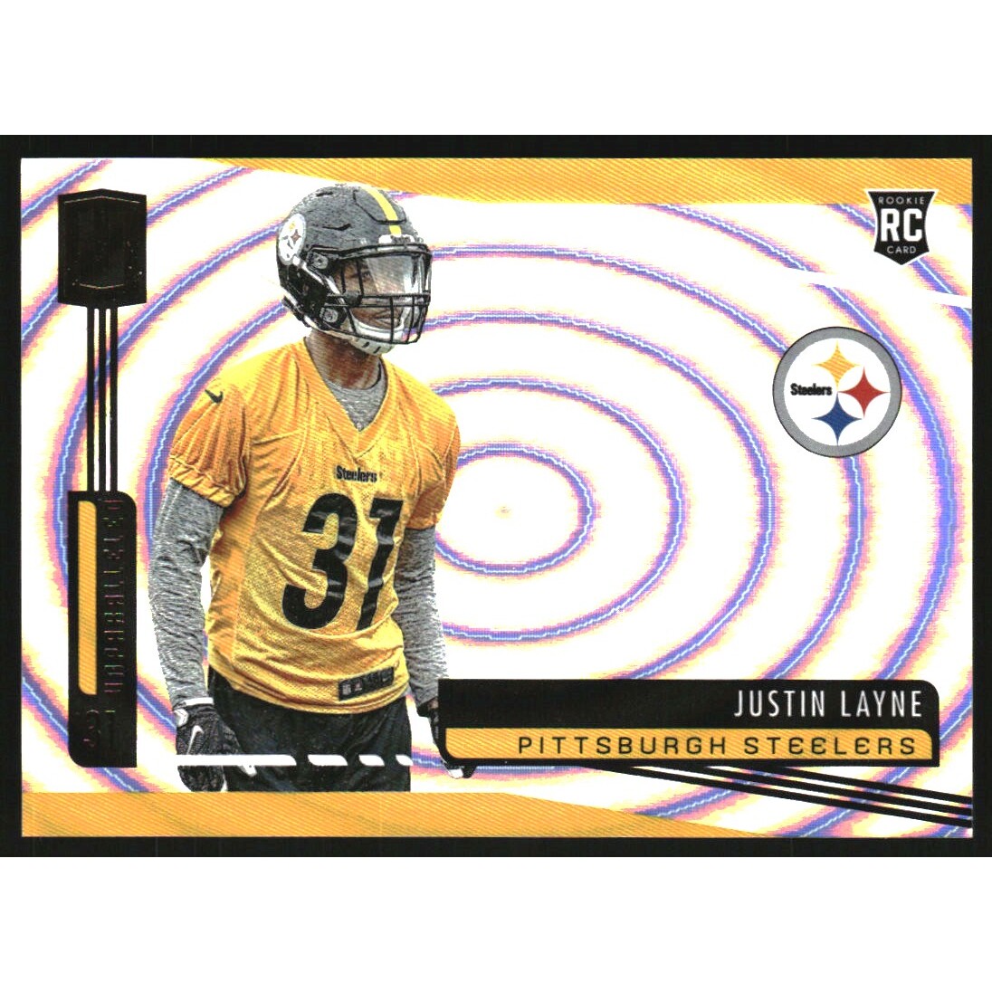 2019 Panini Unparalleled Whirl #263 Justin Layne. rookie card picture