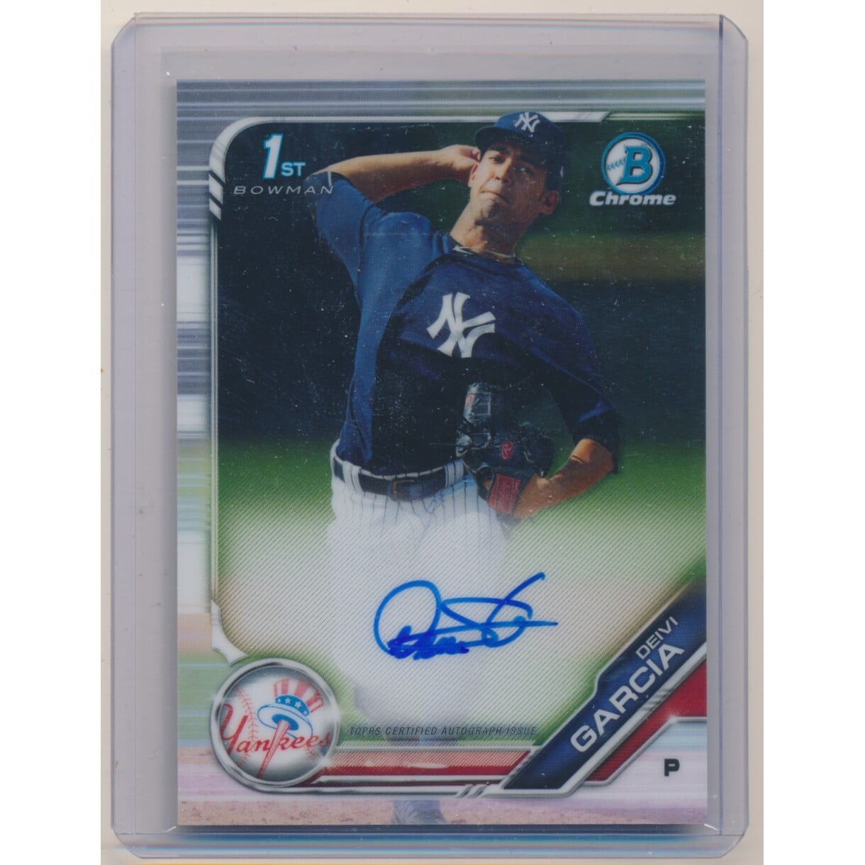 2019 Bowman Chrome Prospect Autographs #CPADG Deivi Garcia. rookie card picture