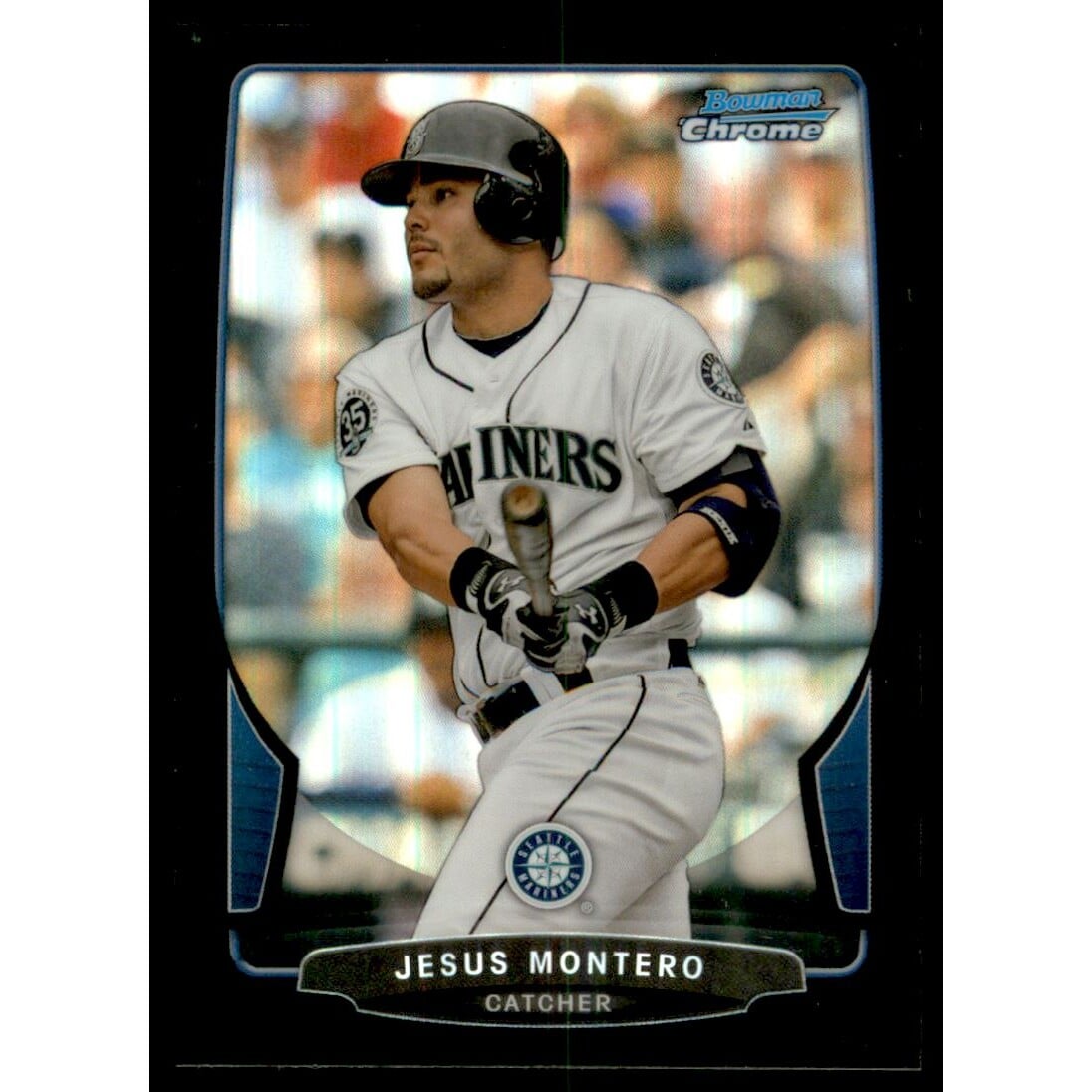 2013 Bowman Chrome Black Refractors #183 Jesus Montero. rookie card picture