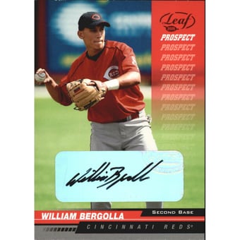 2005 Leaf Autographs Red #249 William Bergolla PROS/100