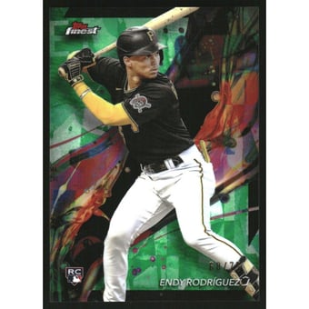 2024 Finest Green Refractors #70 Endy Rodriguez