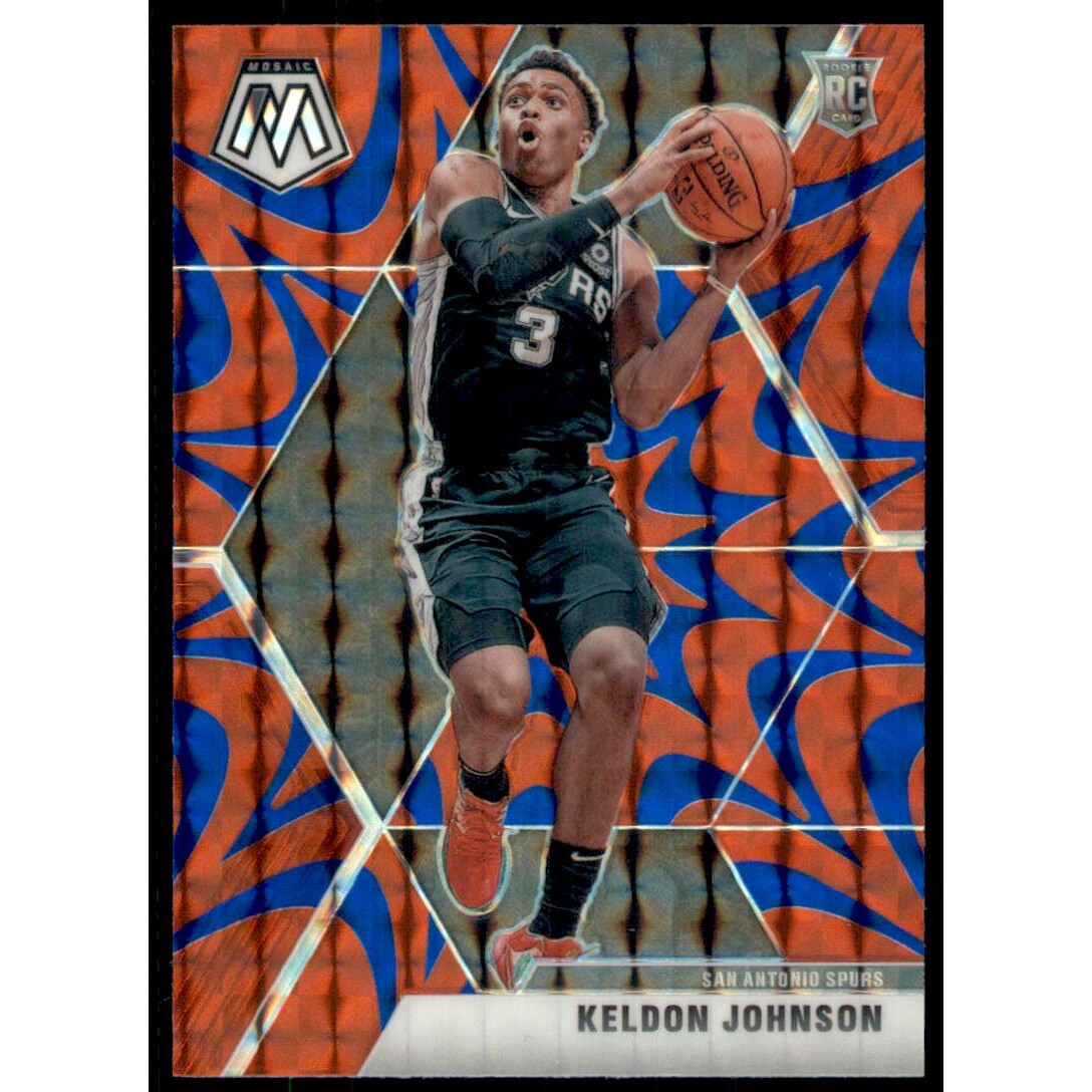 2019-20 Panini Mosaic Mosaic Blue Reactive #238 Keldon Johnson
