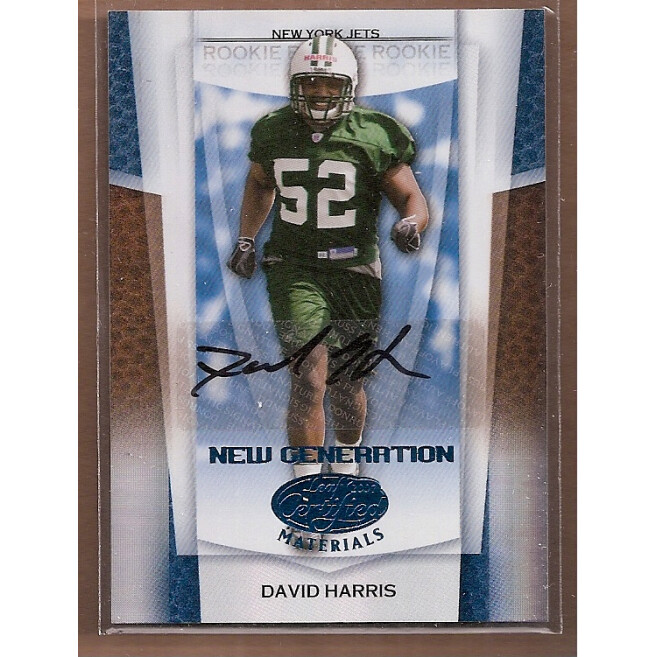 2007 Leaf Certified Materials Mirror Blue Signatures #160 David Harris