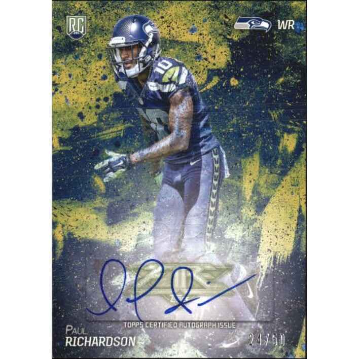 2014 Topps Fire Rookie Autographs Gold #111 Paul Richardson EXCH. rookie card picture