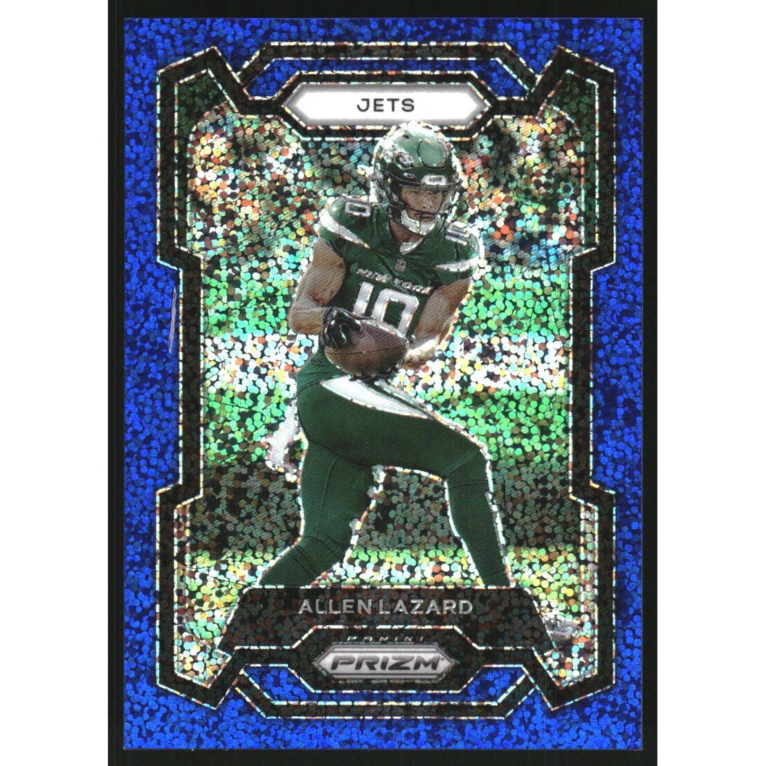 2023 Panini Prizm Prizms Blue Sparkle #229 Allen Lazard. rookie card picture