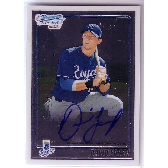 2010 Bowman Chrome Prospects #BCP107B David Lough AU. rookie card picture
