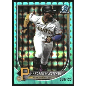 2025 Bowman Chrome Aqua Geometric Refractors #24 Andrew McCutchen