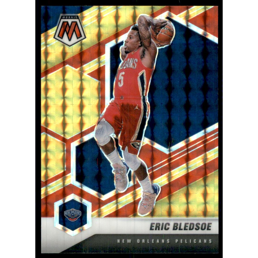 2020-21 Panini Mosaic Mosaic Choice Fusion Red and Yellow #138 Eric Bledsoe 2020-21 Panini Mosaic Mosaic Choice Fusion Red and Yellow #138 Eric Bledsoe