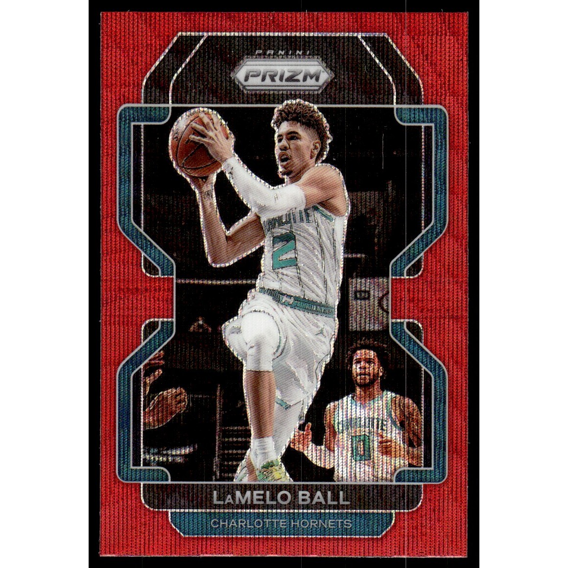 2021-22 Panini Prizm Prizms Ruby Wave #185 LaMelo Ball