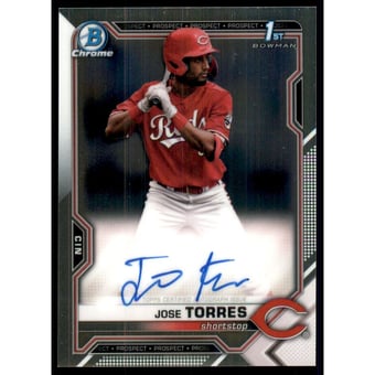 2021 Bowman Chrome Draft Autographs #CDAJTO Jose Torres