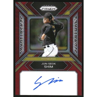 2024 Panini Prizm Sensational Signatures Prizms Red #63 Jun-Seok Shim