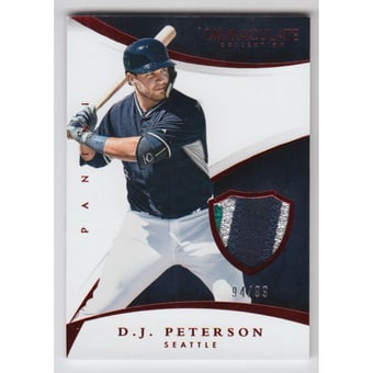 2015 Immaculate Collection Immaculate Swatches Prime #56 D.J. Peterson/99