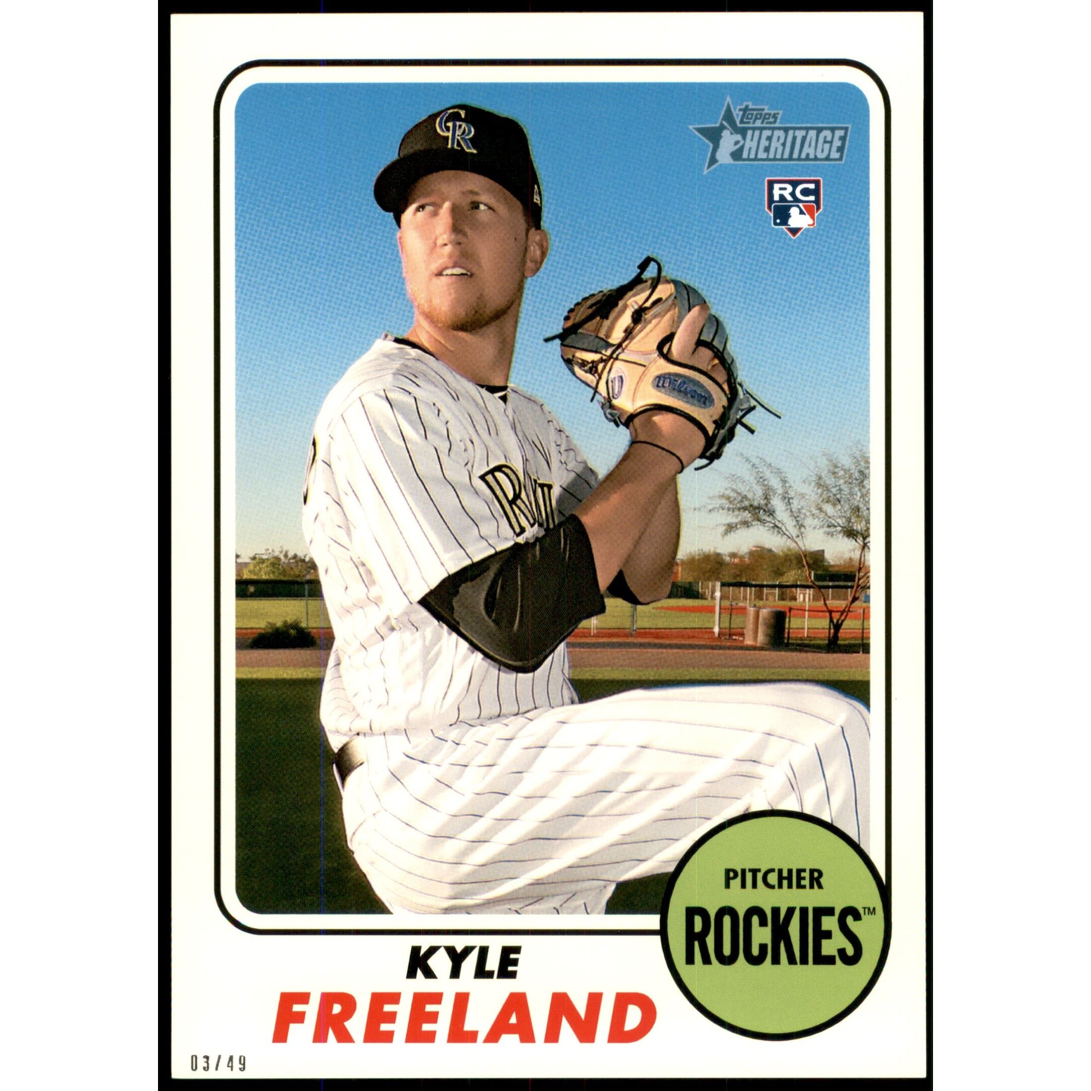 2017 Topps Heritage 5x7 #666 Kyle Freeland. rookie card picture