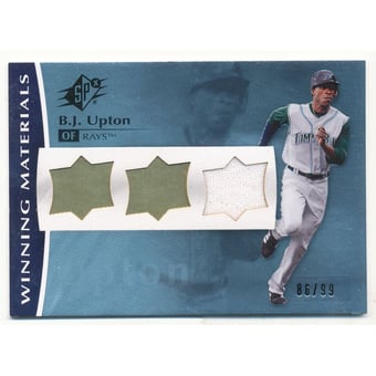 2008 SPx Winning Materials UD Logo #BU B.J. Upton