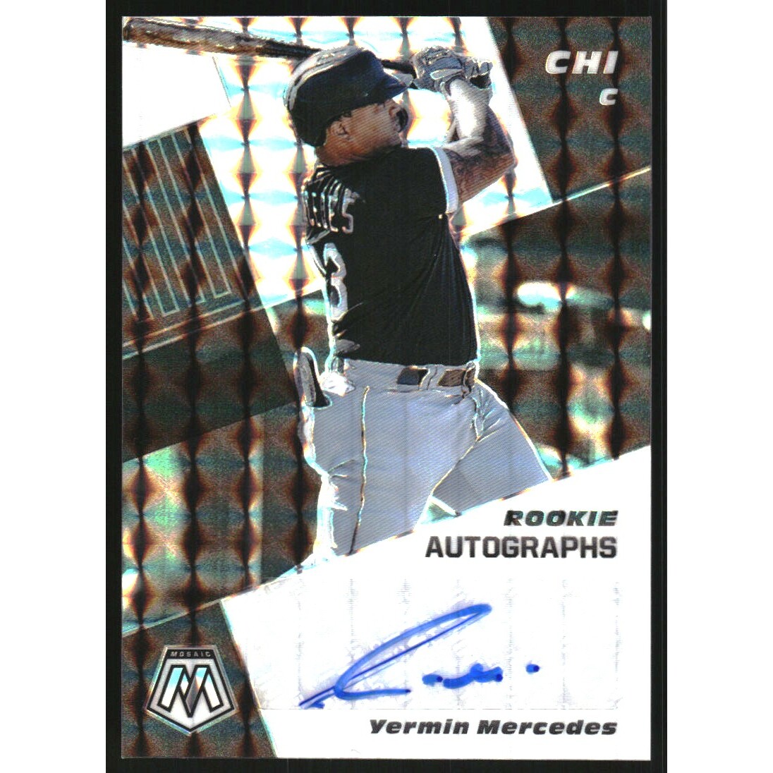 2021 Panini Mosaic Rookie Autographs Mosaic #84 Yermin Mercedes