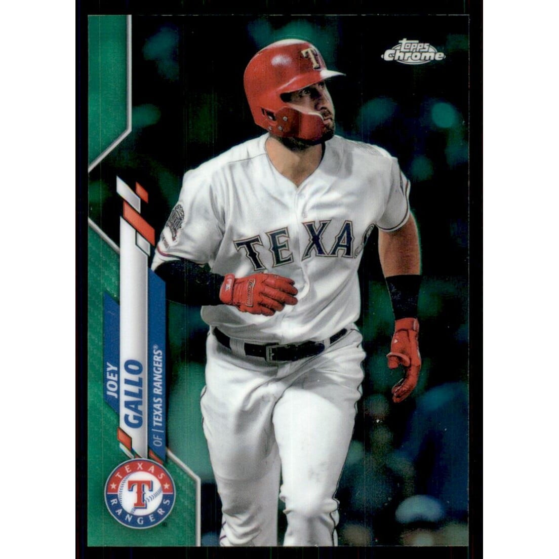 2020 Topps Chrome Green Refractors #191 Joey Gallo. rookie card picture
