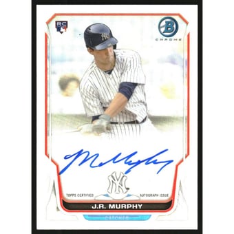 2014 Bowman Chrome Rookie Autographs Refractors #BCARJR J.R. Murphy