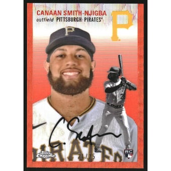 2023 Topps Chrome Platinum Anniversary Orange Wave Refractors #357 Canaan Smith-Njigba