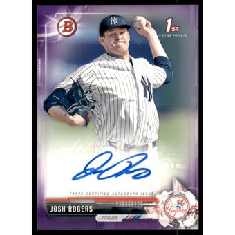 2017 Bowman Prospect Autographs Purple #PAJR Josh Rogers