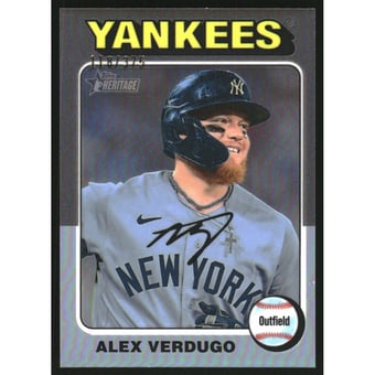 2024 Topps Heritage Chrome Silver Refractors #275 Alex Verdugo/375