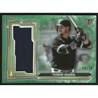 2020 Topps Triple Threads Single Jumbo Relics Emerald #SJRYG Yasmani Grandal