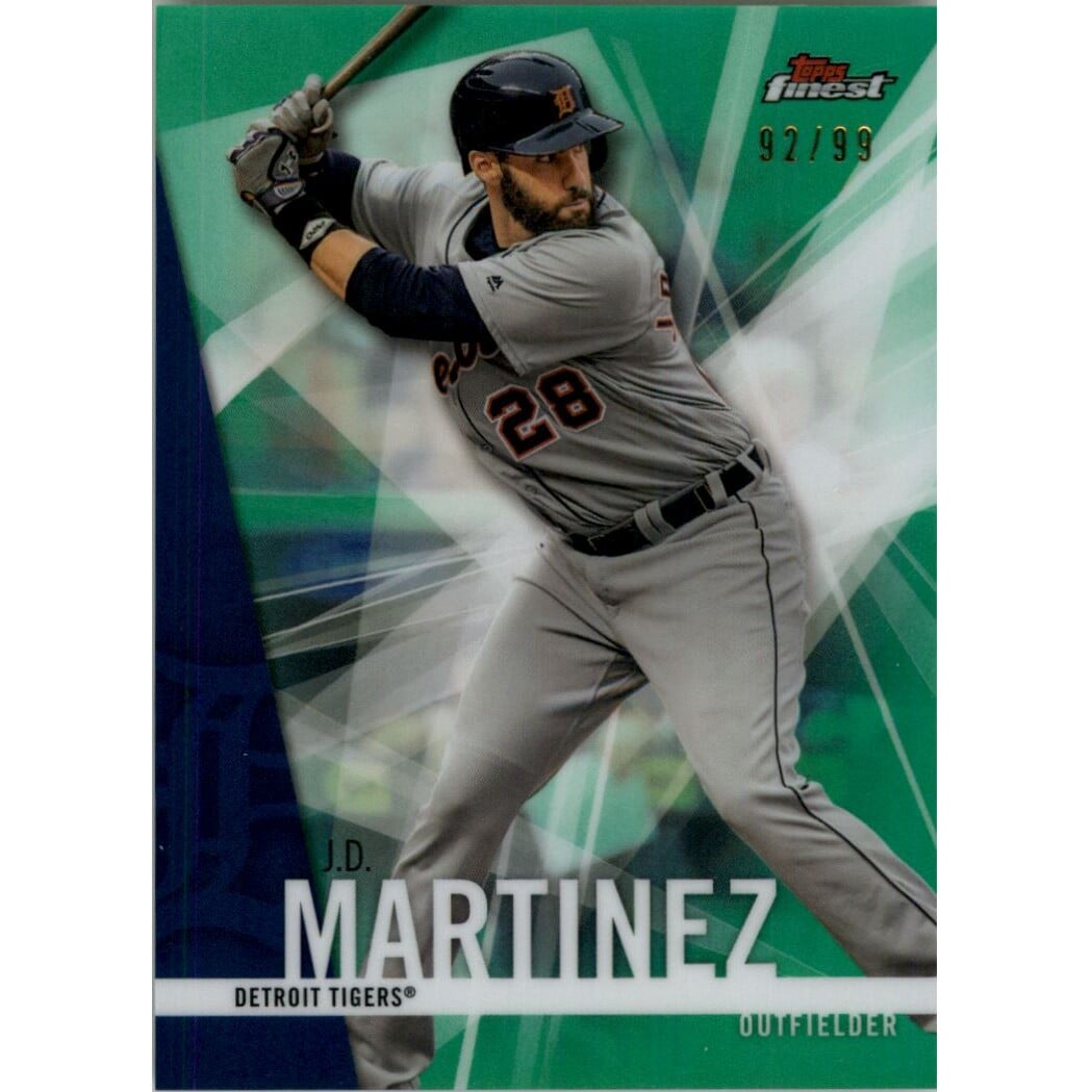 2017 Finest Green Refractors #73 J.D. Martinez
