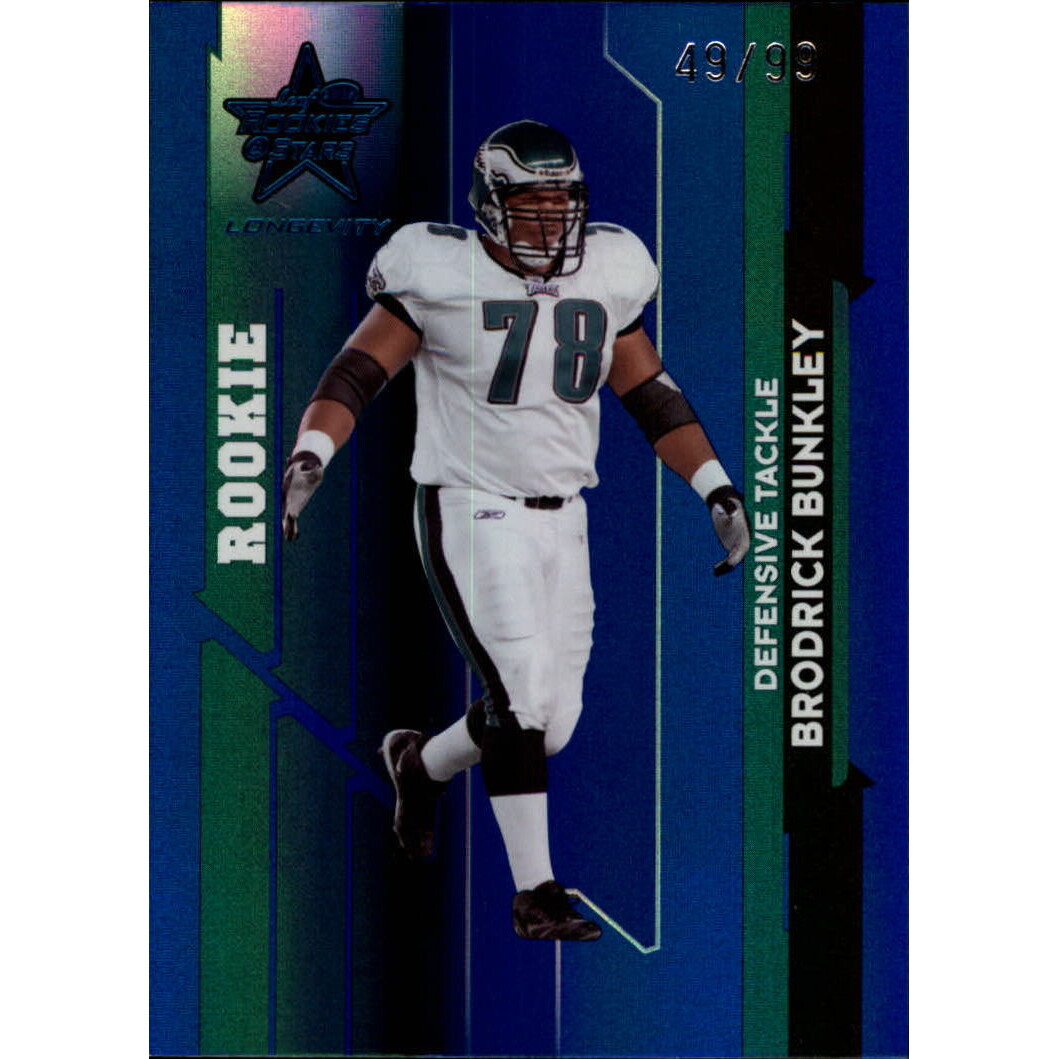 2006 Leaf Rookies and Stars Longevity Target Sapphire Parallel #241 Brodrick Bunkley