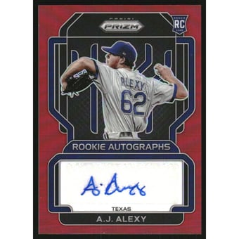 2022 Panini Prizm Rookie Autographs Prizms Red #6 A.J. Alexy